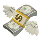 flying money emoji