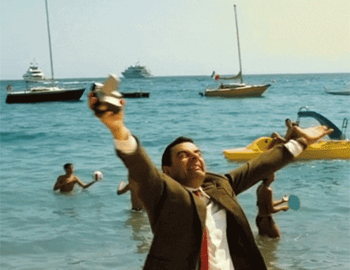 mr bean on holiday gif
